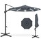 Best Choice Products 10ft 360-Degree Solar LED Lit Cantilever Patio Umbrella, Outdoor Hanging Shade
